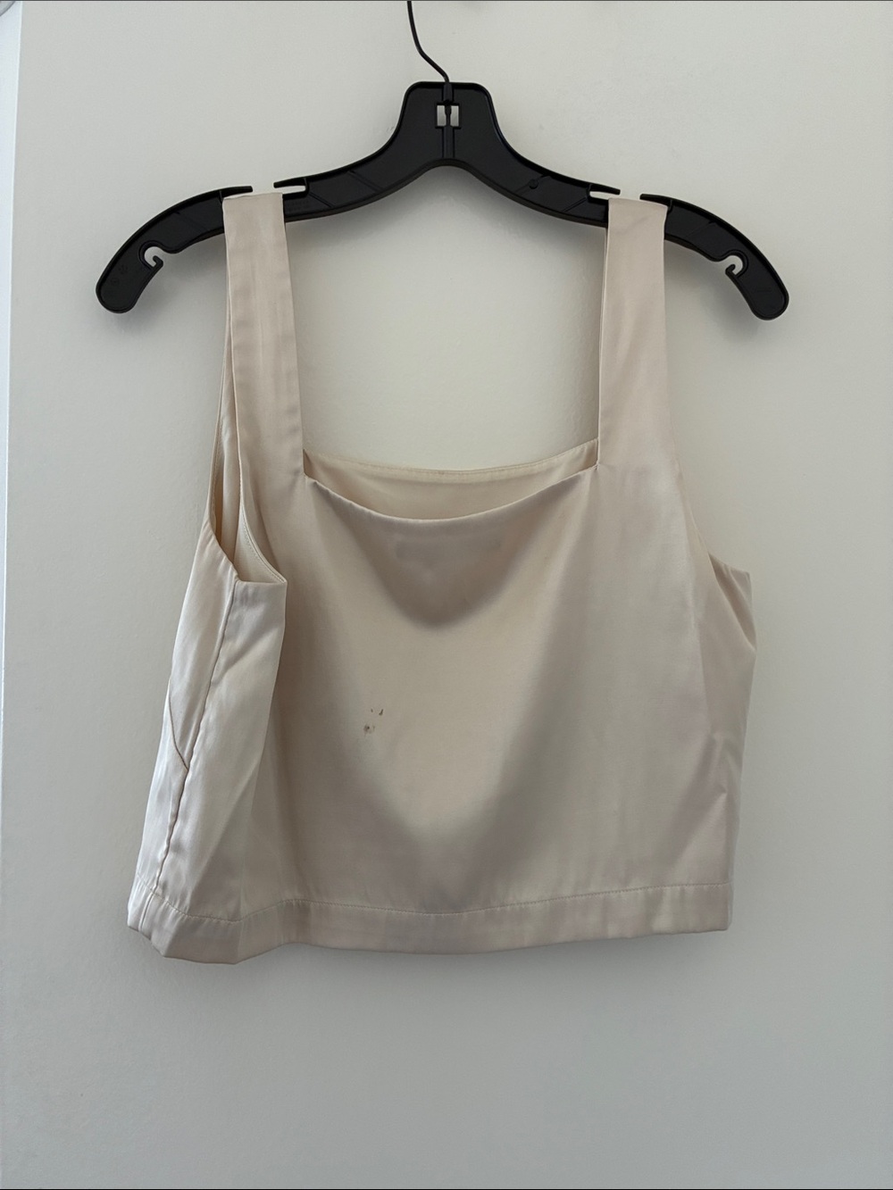 Abercrombie & Fitch Cream Satin Square-Neck Camisole